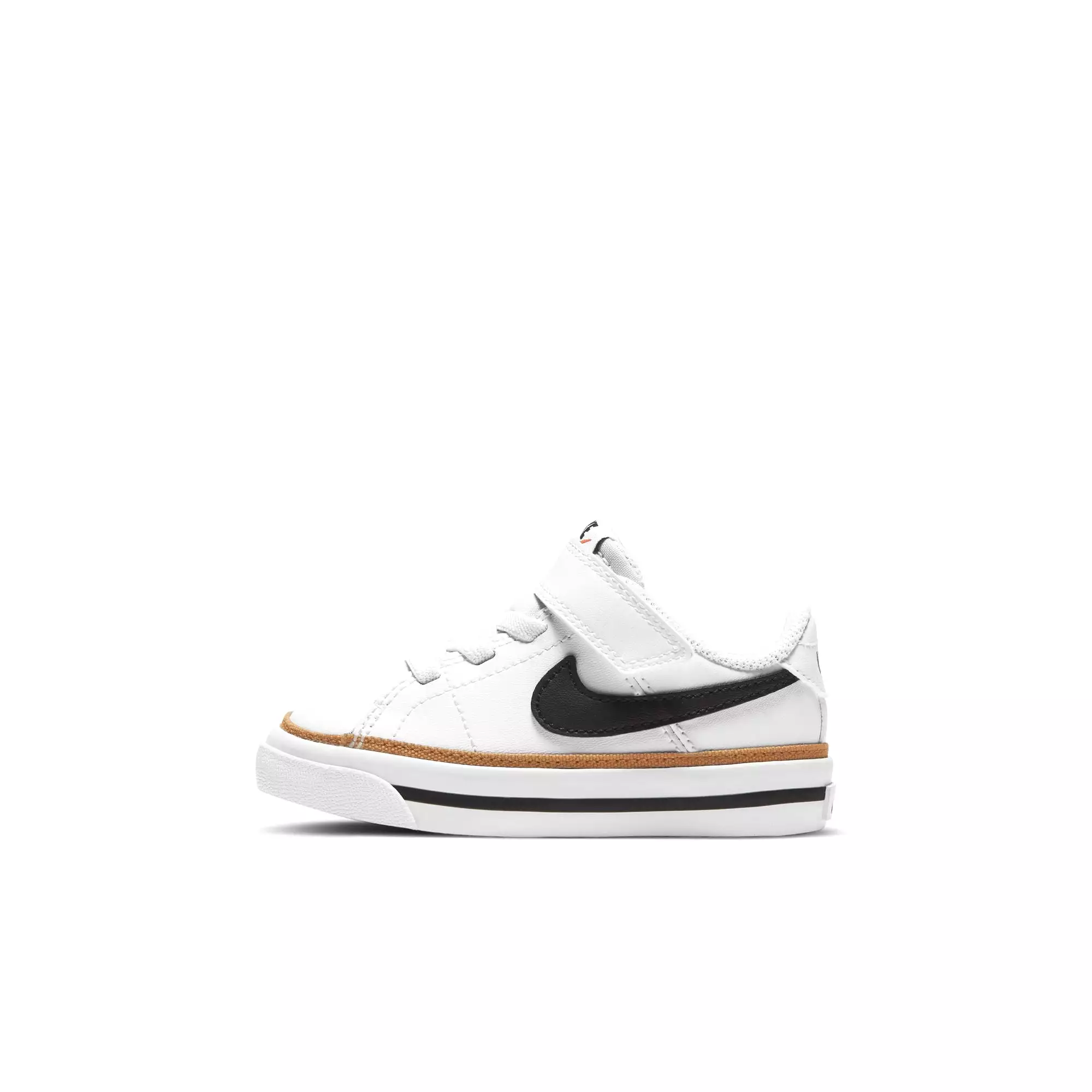 Nike White/Black/Desert Ochre Court Legacy Toddler Sneaker