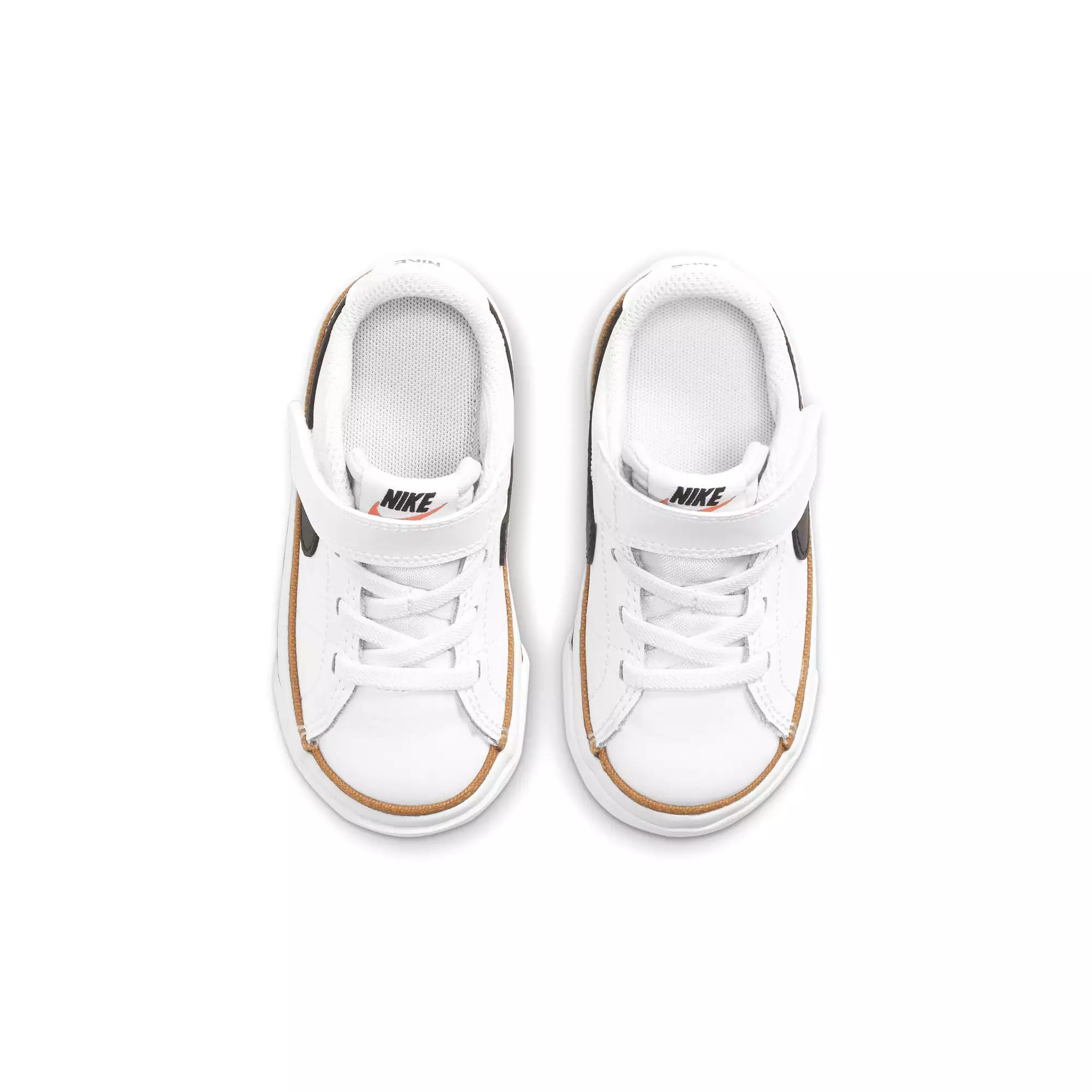 Nike White/Black/Desert Ochre Court Legacy Toddler Sneaker