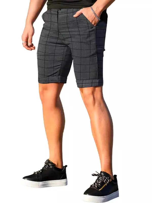 Plaid Casual Men Shorts