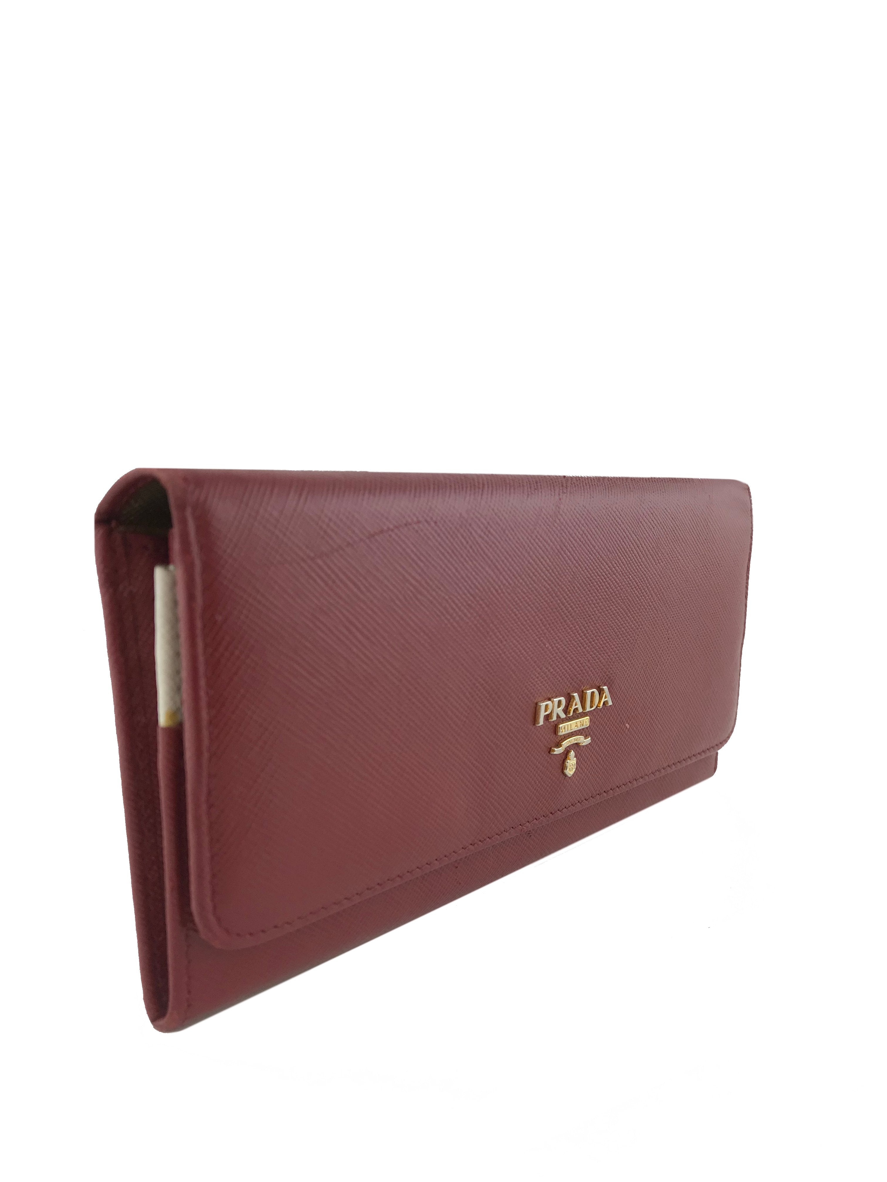 Prada Saffiano Leather Long Wallet