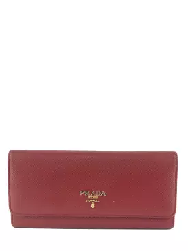 Prada Saffiano Leather Long Wallet