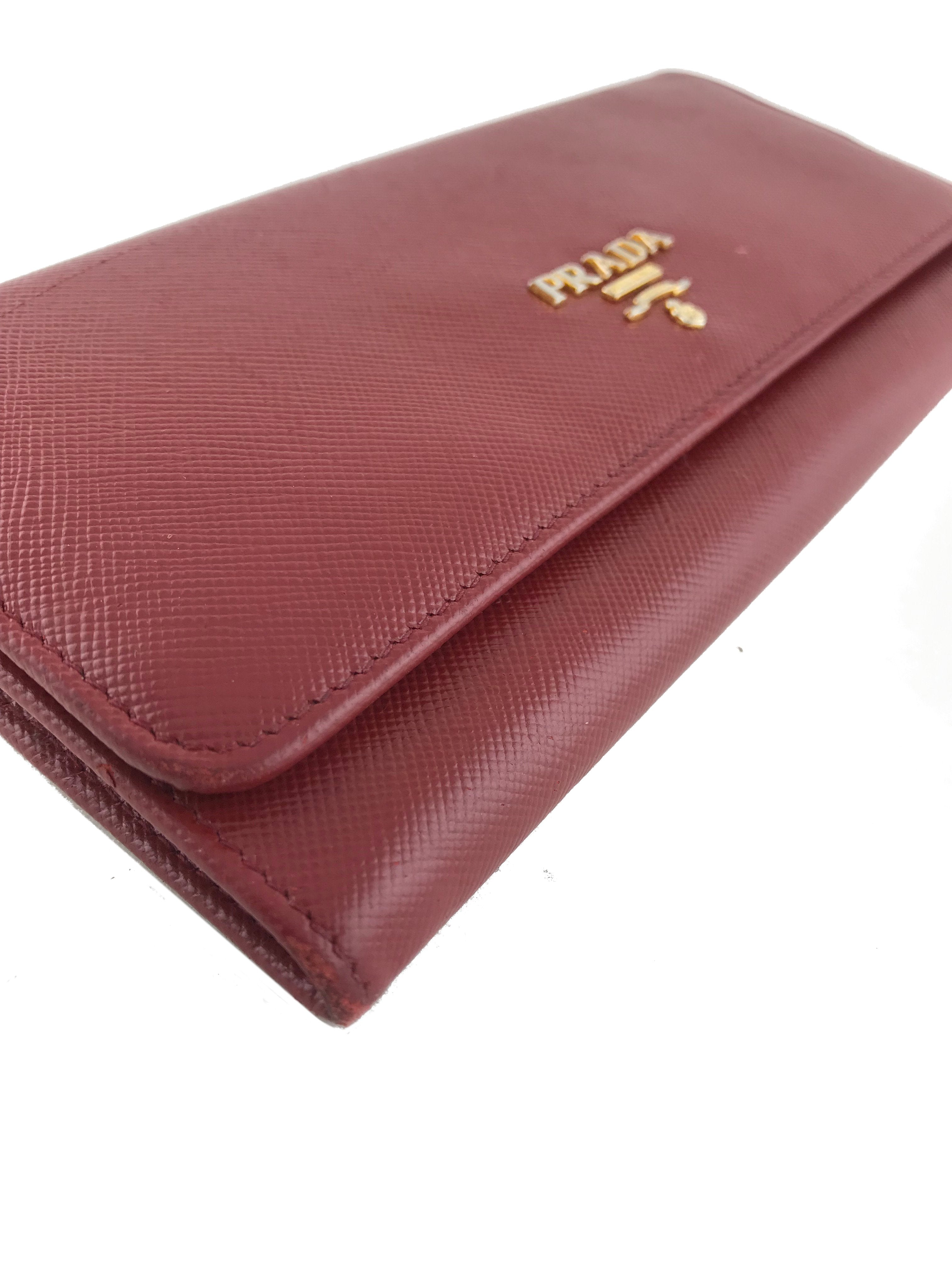 Prada Saffiano Leather Long Wallet