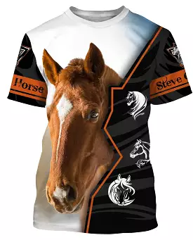 Quater Horse, T-shirt All Over, Manches Longues, Sweater Cheval Passion - CTS18062221