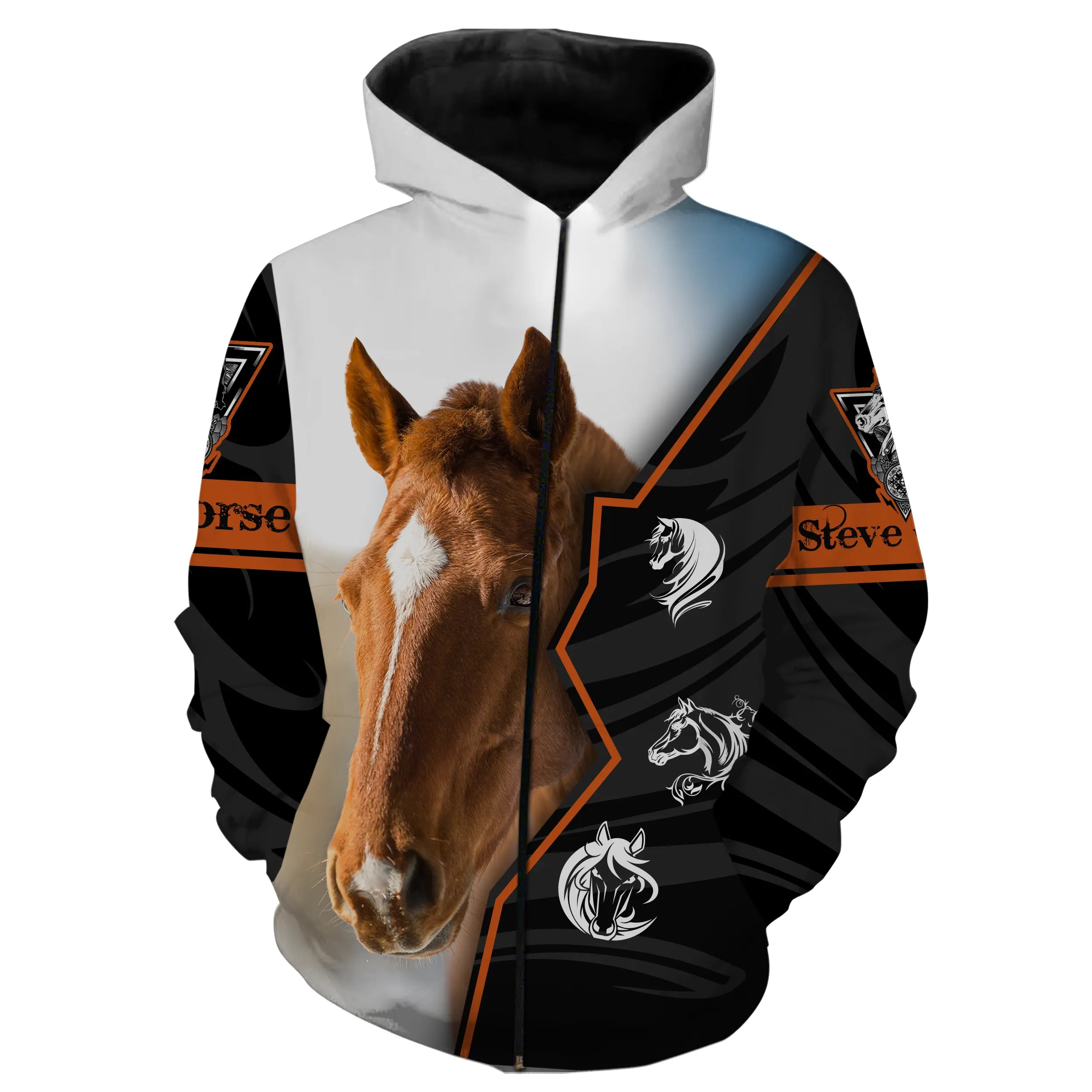 Quater Horse, T-shirt All Over, Manches Longues, Sweater Cheval Passion - CTS18062221