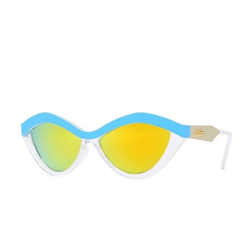 Retro Sexy Style Cat Eye Sunglasses in Mirror Shades for Women