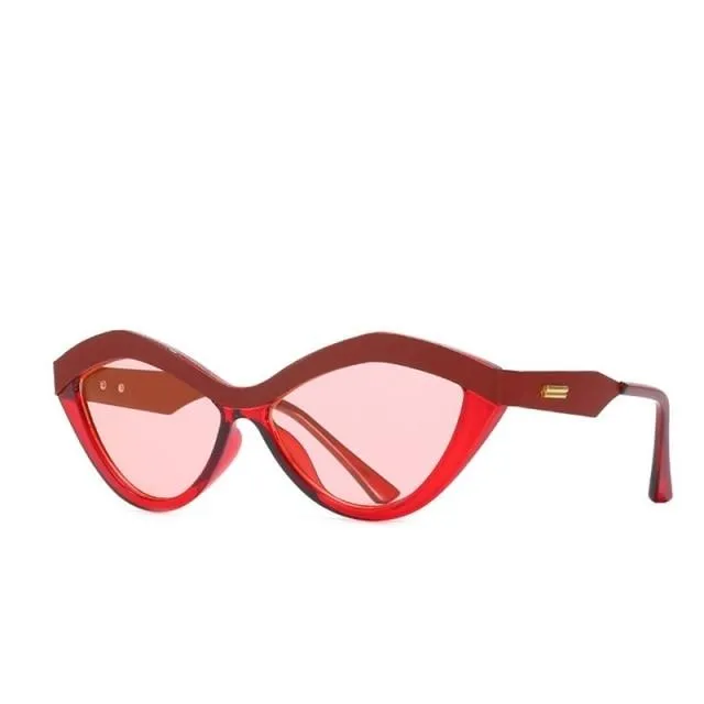 Retro Sexy Style Cat Eye Sunglasses in Mirror Shades for Women