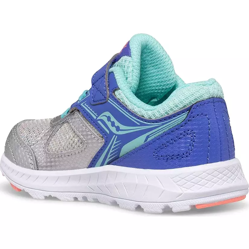 Saucony Silver/Periwinkle/Turquoise Cohesion 14 A/C Toddler Sneaker