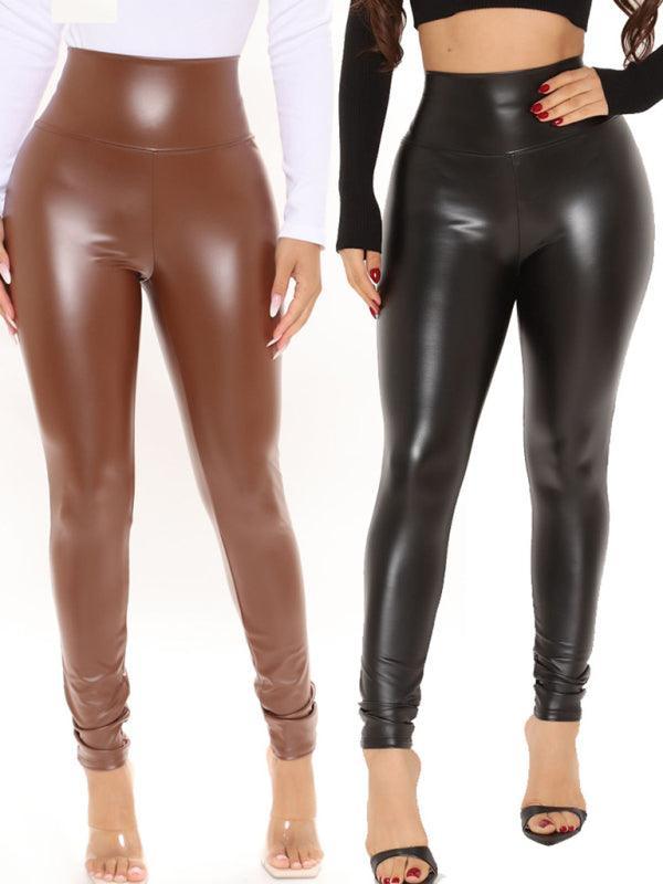 Sexy Slim Fit Leather Women Pants