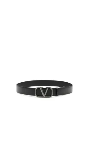 Signature Calfskin Belt - Black