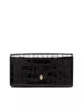 skull-embellished continental wallet