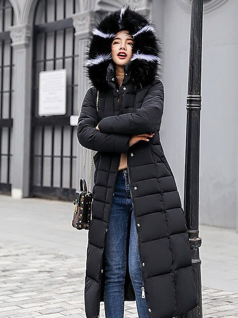 Stay Warm and Stylish with Women's Long Puffer Jacket