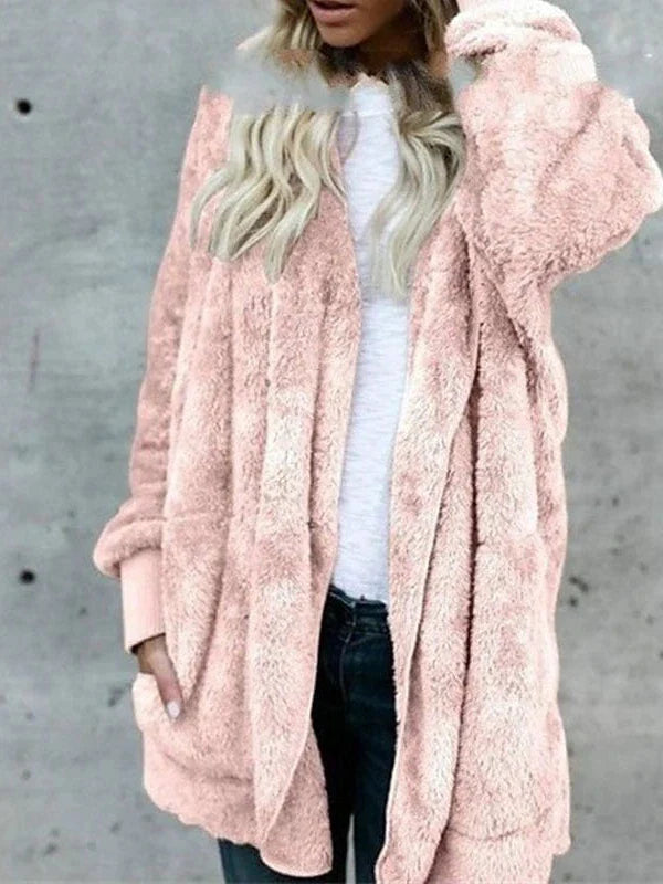 Stay Warm and Stylish with Women's Sherpa Jacket Fleece Teddy Coat