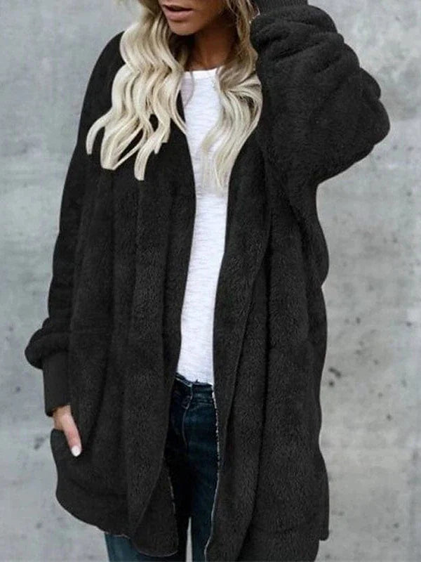 Stay Warm and Stylish with Women's Sherpa Jacket Fleece Teddy Coat