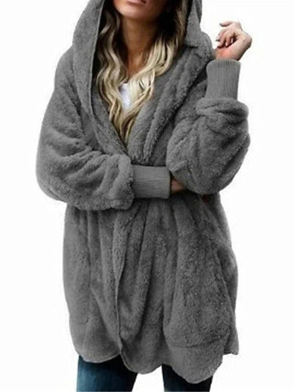 Stay Warm and Stylish with Women's Sherpa Jacket Fleece Teddy Coat