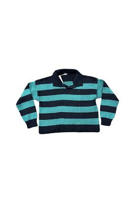 Stripe Polo Sweater