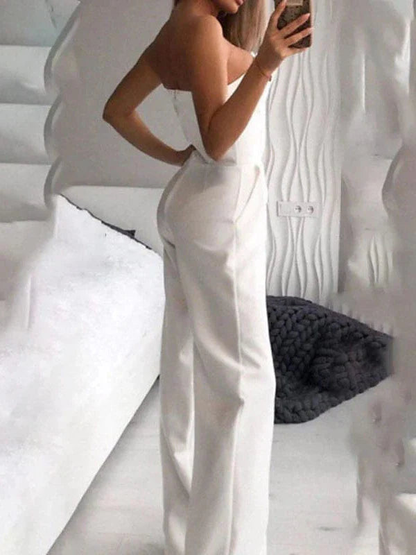 Stylish Embroidered High Waist Jumpsuit for Women's Wedding Outfit