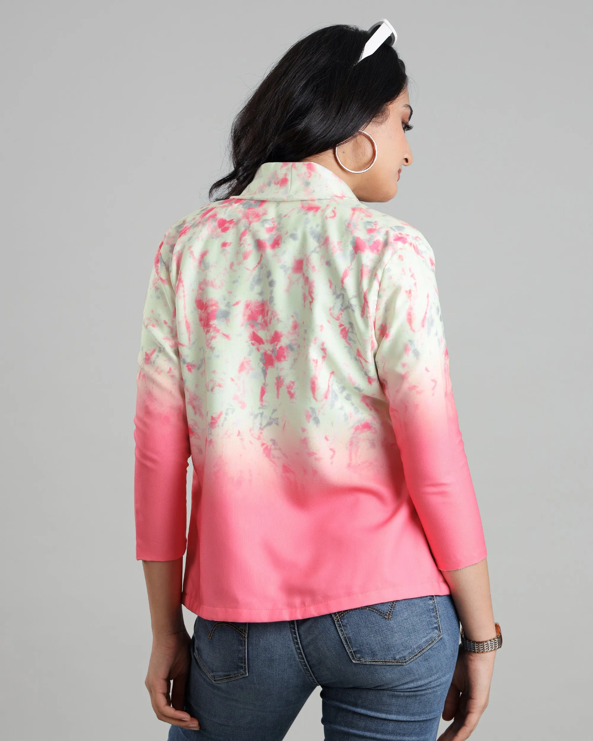 Stylish Gradient Ombre Women's Jacket