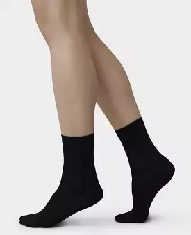 Swedish Stockings Johanna Wool Socks Black