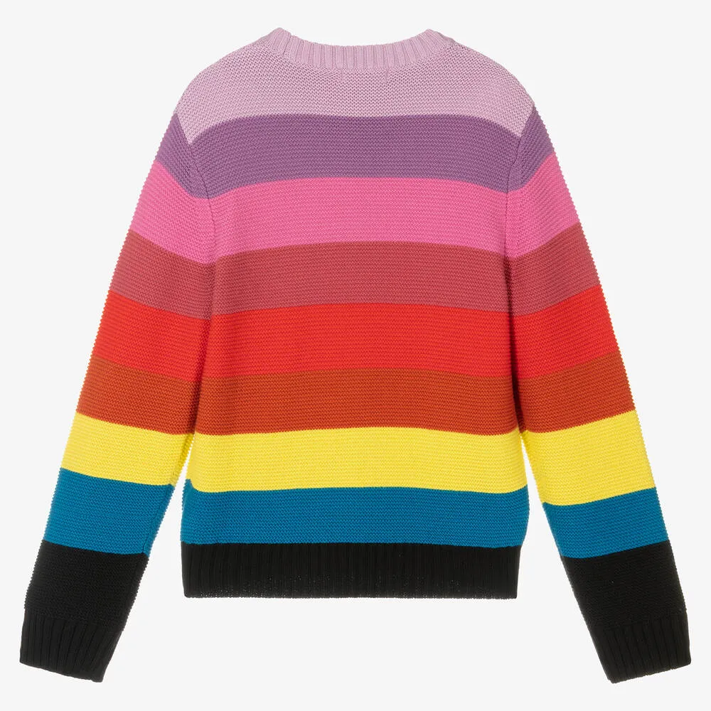 Teen Girls Stripe Knit Sweater