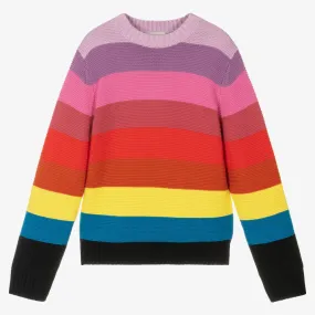 Teen Girls Stripe Knit Sweater