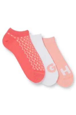 Three-pack of ankle socks in cotton