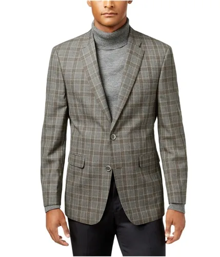 Tommy Hilfiger Mens Grid Two Button Blazer Jacket, TW1