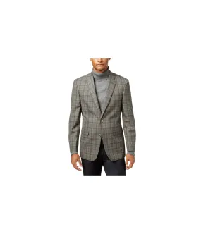 Tommy Hilfiger Mens Grid Two Button Blazer Jacket, TW1