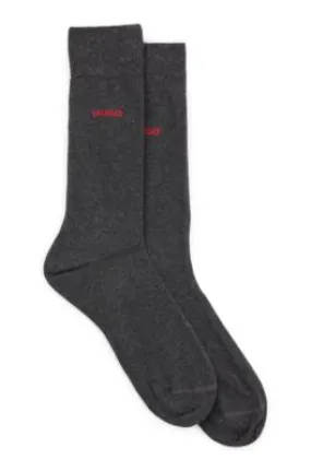 Two-pack of regular-length socks in stretch fabric