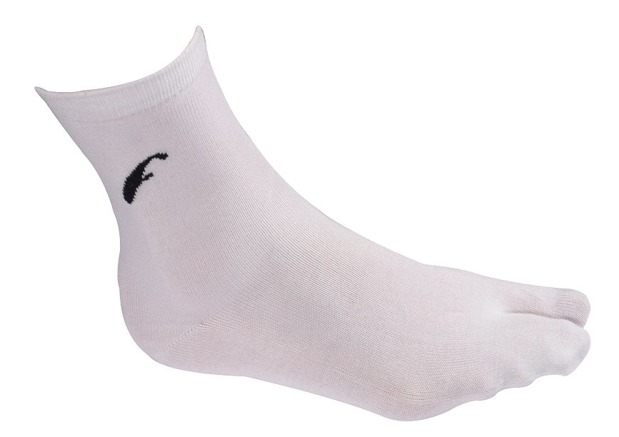 Two-Toe Bamboo Sock - Black / White