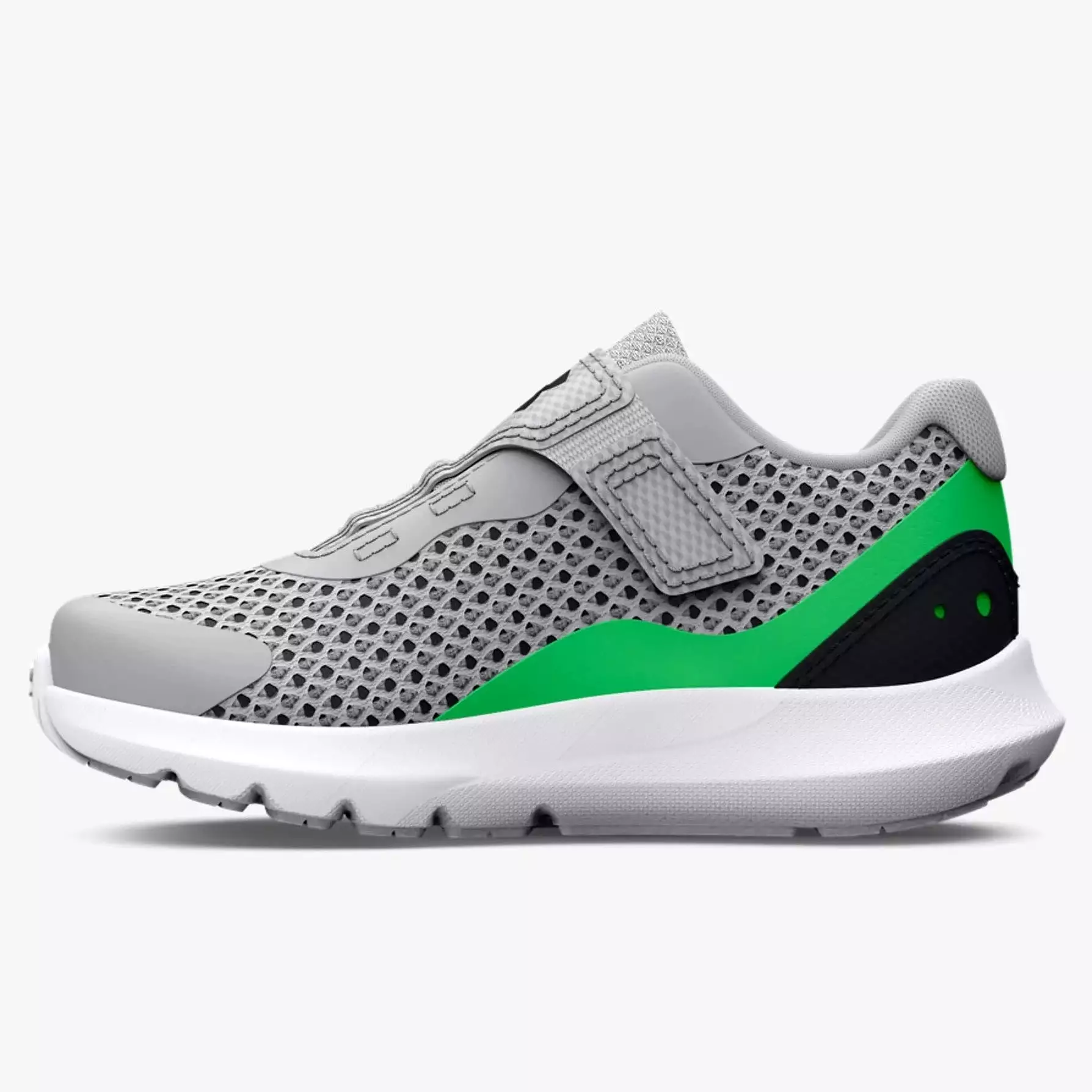 Under Armour Mod Grey/Green Screen/Black Surge 3 A/C Toddler Sneaker