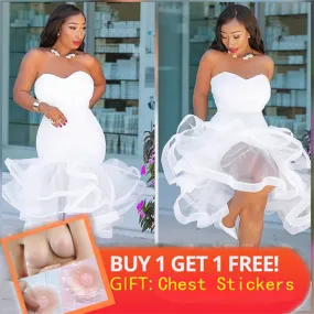 Women White Dress Wedding Off Shoulder Sexy