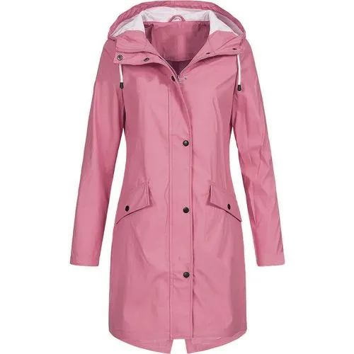 Women's Casual Solid Color Patchwork Zipper Coat Outdoor Jacket