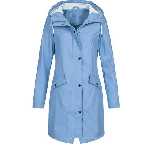 Women's Casual Solid Color Patchwork Zipper Coat Outdoor Jacket