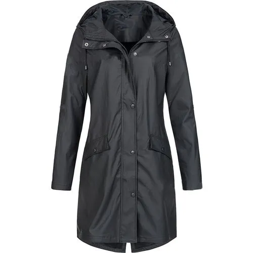 Women's Casual Solid Color Patchwork Zipper Coat Outdoor Jacket