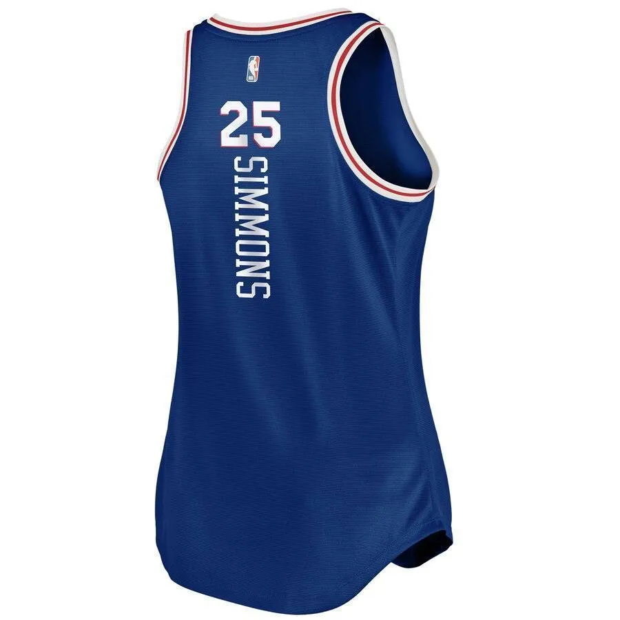 Women's Fanatics Branded Ben Simmons Royal Philadelphia 7ers Fast Break Tank Jersey  Icon Edition  Royal