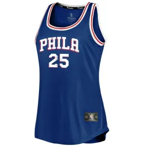 Women's Fanatics Branded Ben Simmons Royal Philadelphia 7ers Fast Break Tank Jersey  Icon Edition  Royal