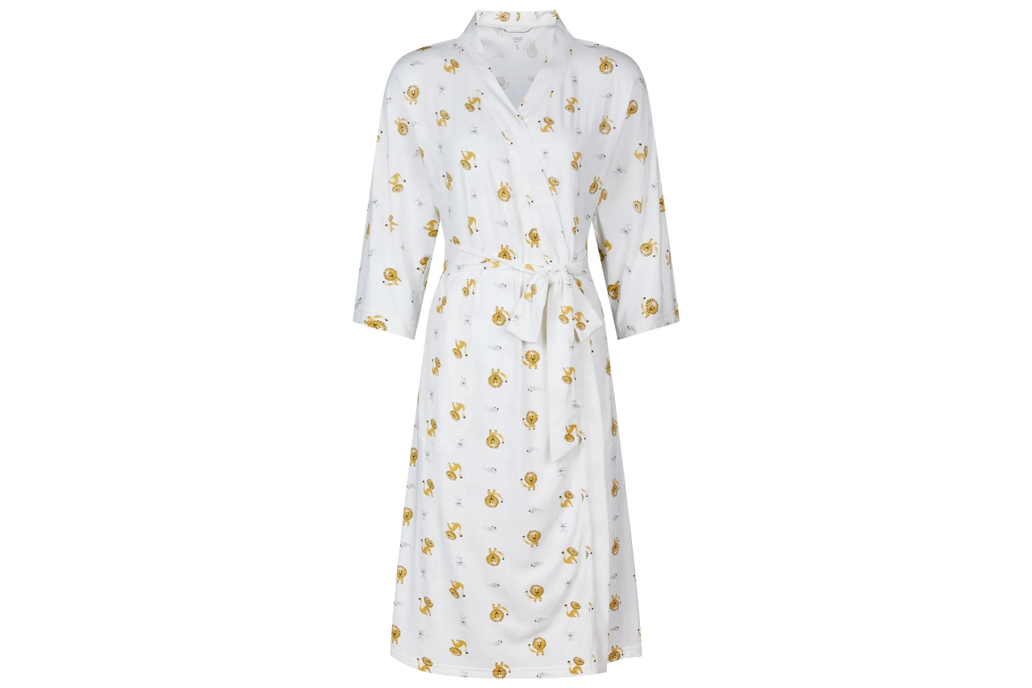 Women's Robe (Bamboo Jersey) - The Lion and The Mouse