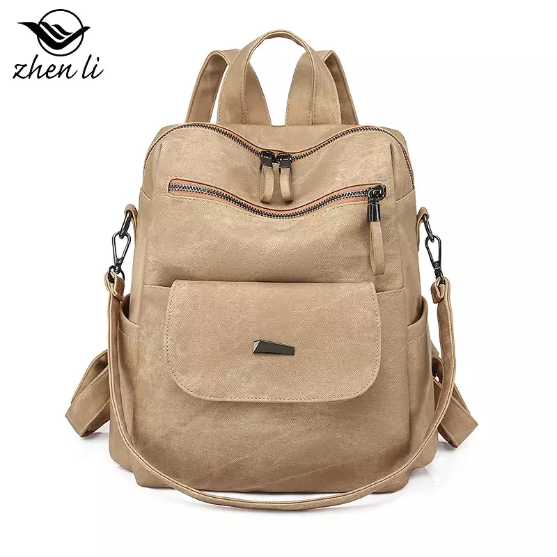 Women's stylish retro backpack