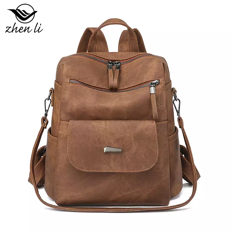 Women's stylish retro backpack