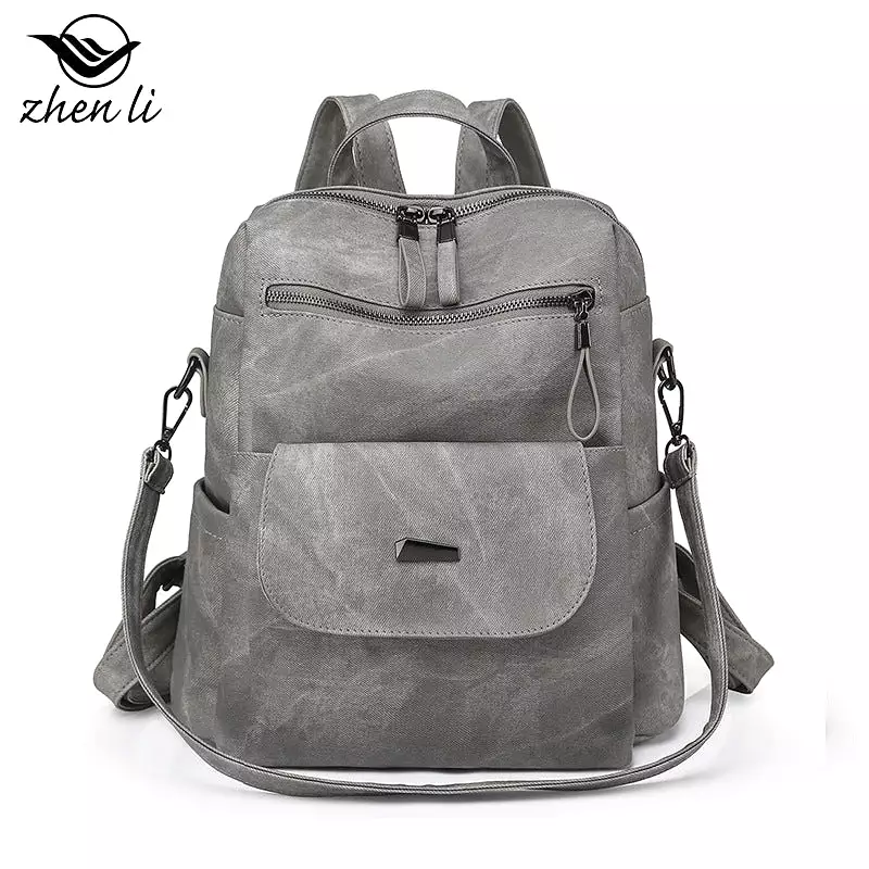 Women's stylish retro backpack