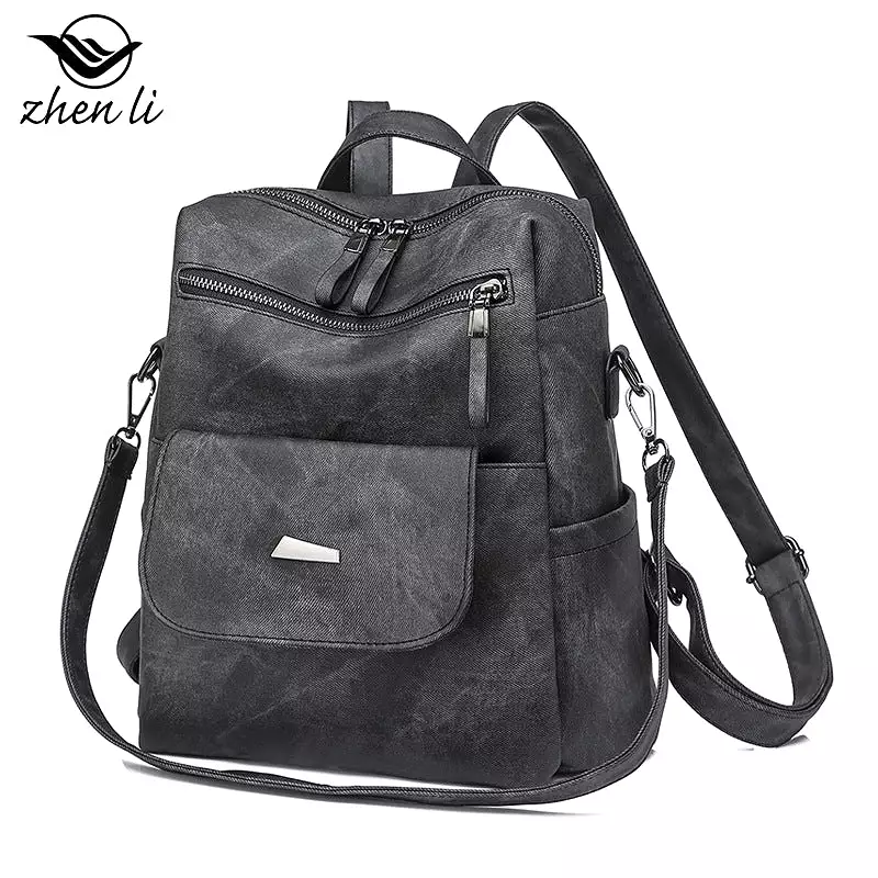 Women's stylish retro backpack