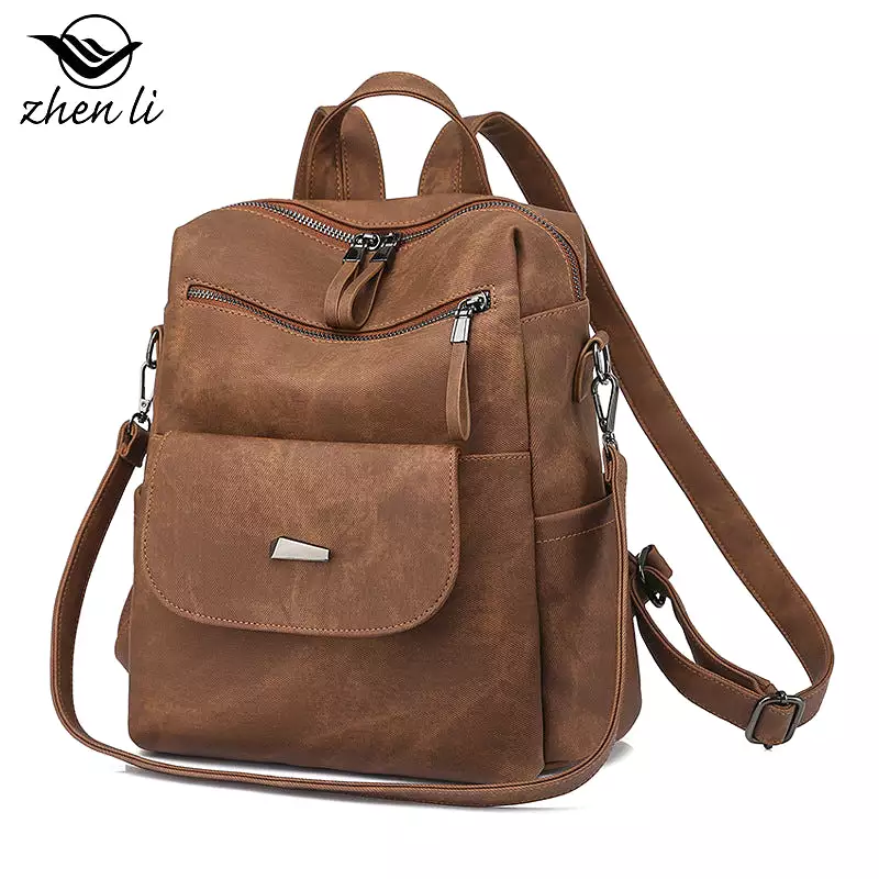 Women's stylish retro backpack