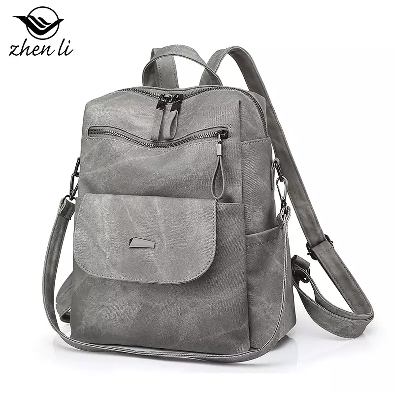 Women's stylish retro backpack