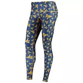 ZOOZATZ WOMEN’S STACKED MASCOT LEGGINGS - NAVY